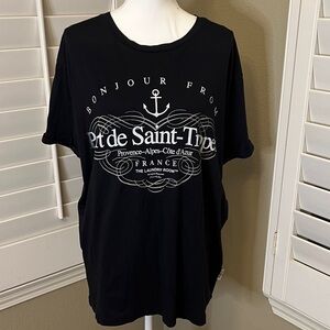 The Laundry Room Black Bonjour Graphic Tee